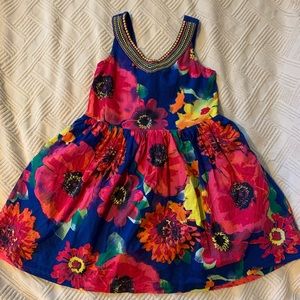 Children’s Place floral blue dress, size 8